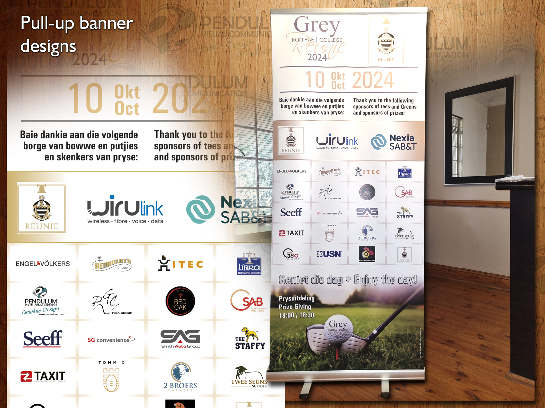 Grey Reunie Golf banner