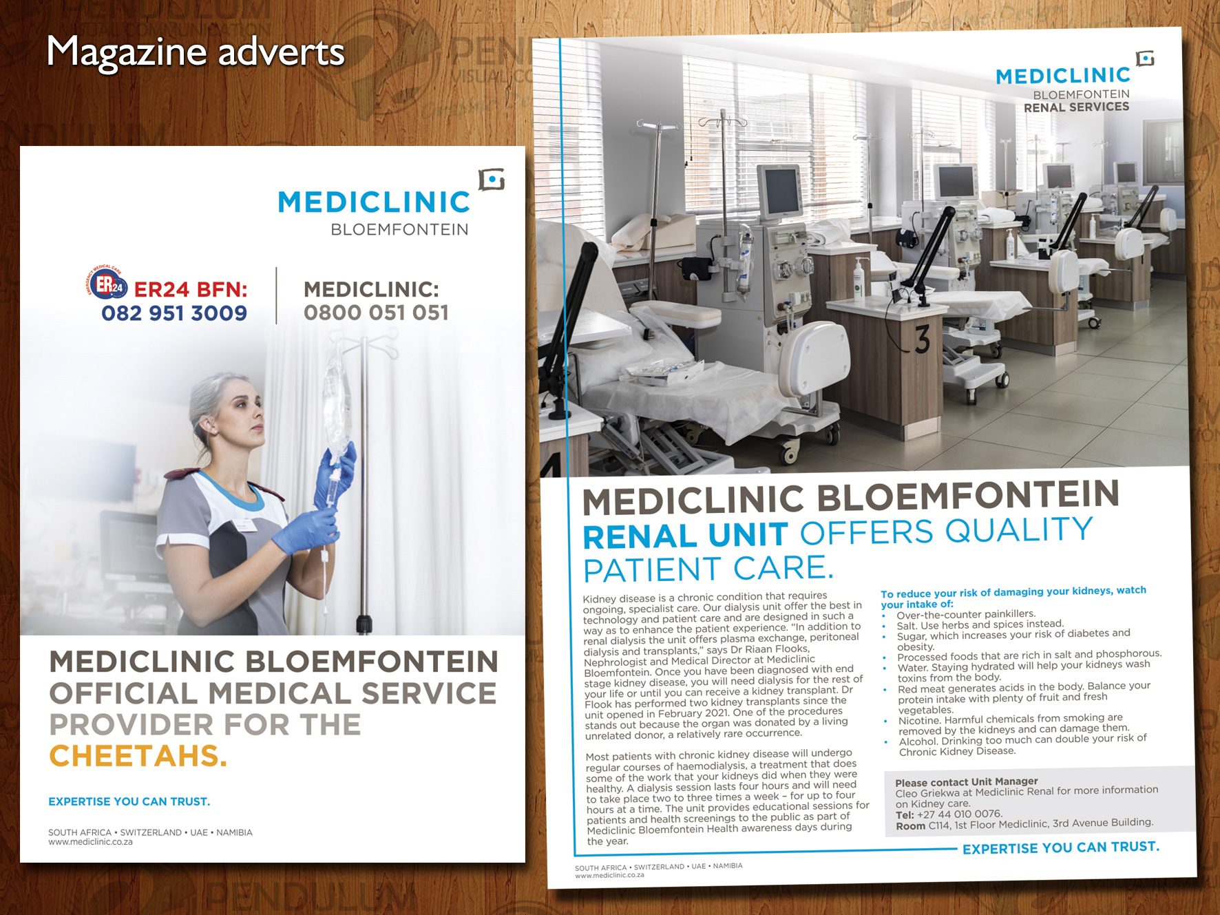 Mediclinic Magazine adverts
