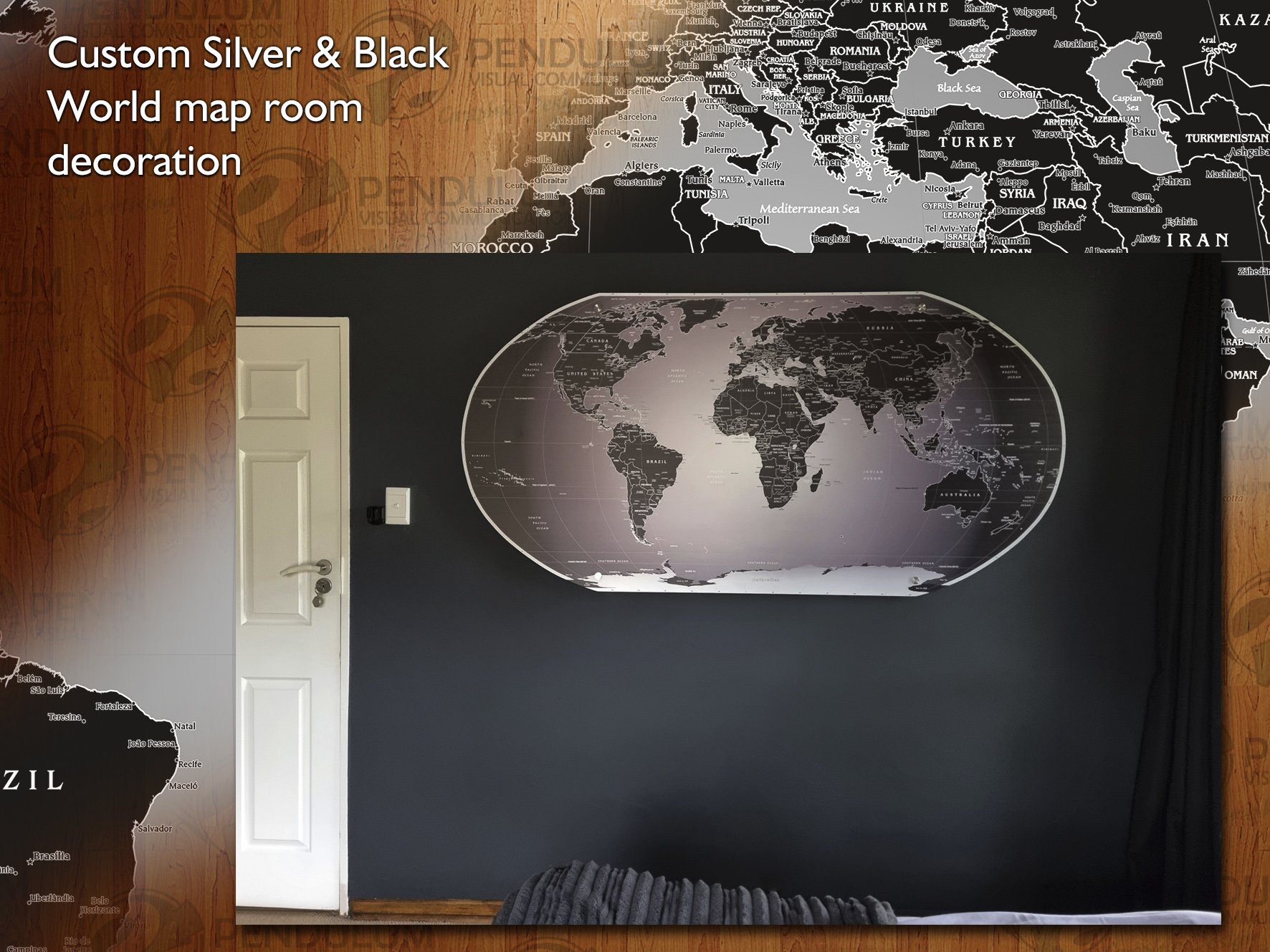 Silver & spacers - World map